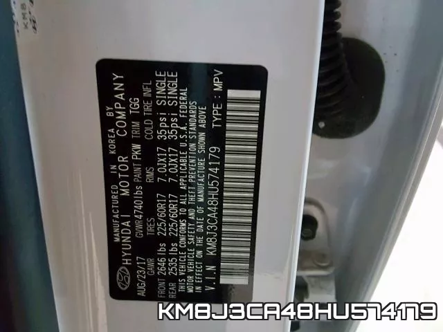 KM8J3CA48HU574179 фото 2