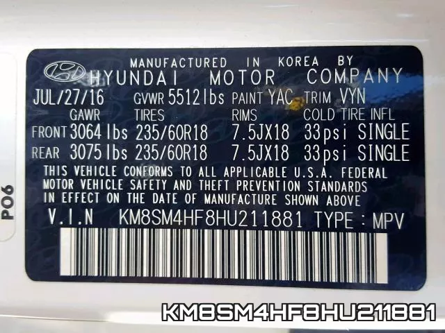 KM8SM4HF8HU211881 фото 2