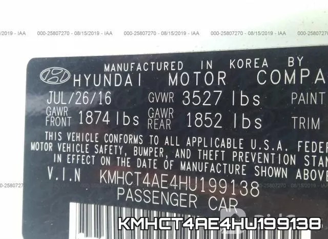 KMHCT4AE4HU199138 фото 10