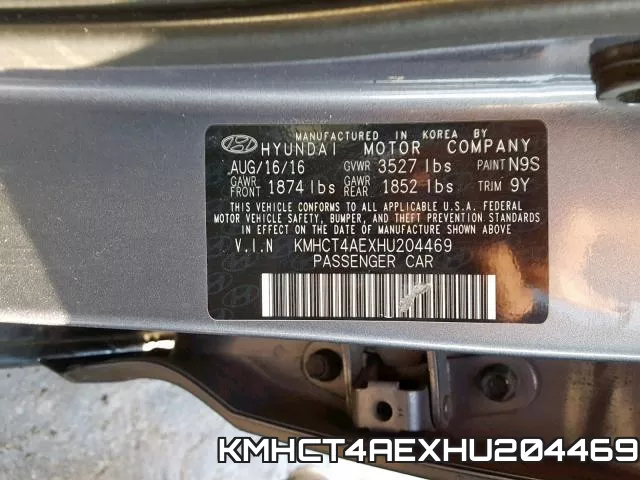 KMHCT4AEXHU204469 фото 2