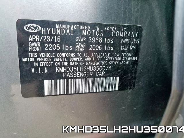 KMHD35LH2HU350074 фото 2