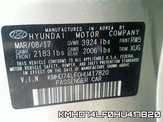 KMHD74LF0HU417820 фото 2