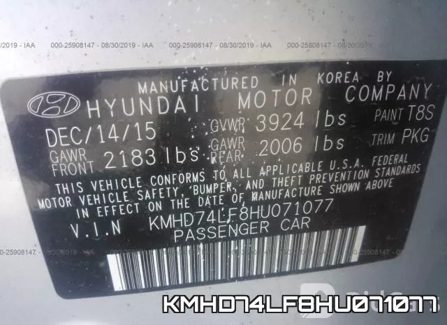 KMHD74LF8HU071077 фото 10