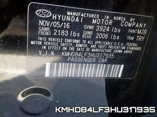 KMHD84LF3HU317935 фото 2