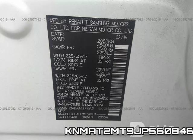 KNMAT2MT9JP560846 фото 9