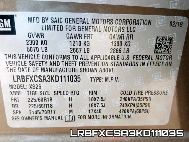LRBFXCSA3KD111035 фото 2