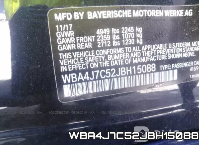 WBA4J7C52JBH15088 фото 10