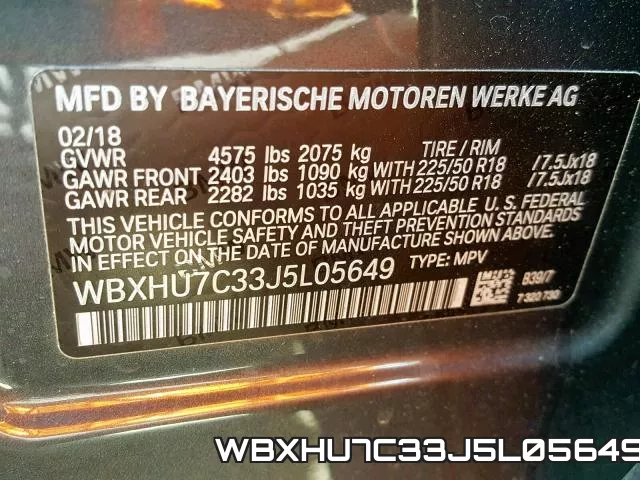 WBXHU7C33J5L05649 фото 2