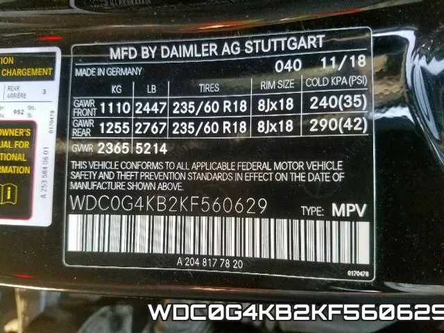 WDC0G4KB2KF560629 фото 2