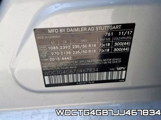 WDCTG4GB7JJ467834 фото 2