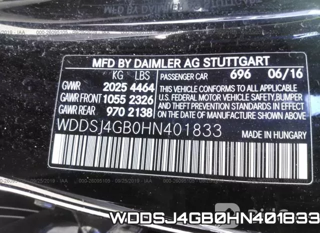 WDDSJ4GB0HN401833 фото 10