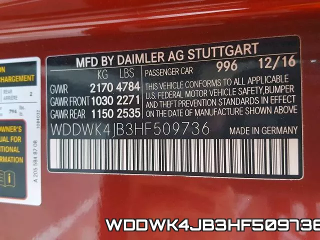 WDDWK4JB3HF509736 фото 2