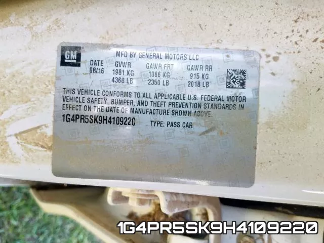 1G4PR5SK9H4109220 фото 2