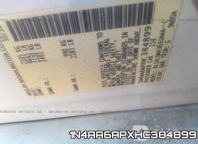 1N4AA6APXHC384899 фото 10
