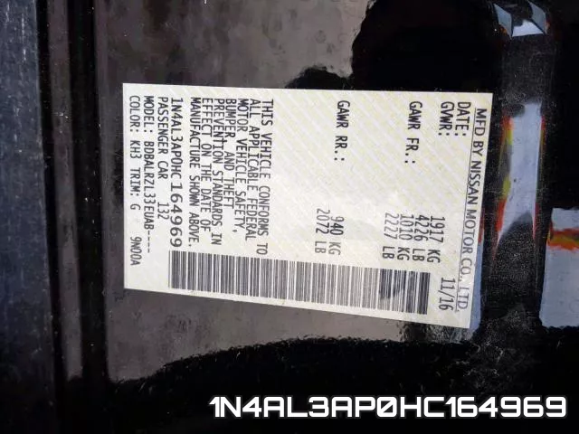 1N4AL3AP0HC164969 фото 2