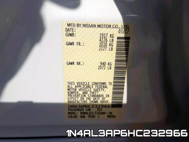 1N4AL3AP6HC232966 фото 2