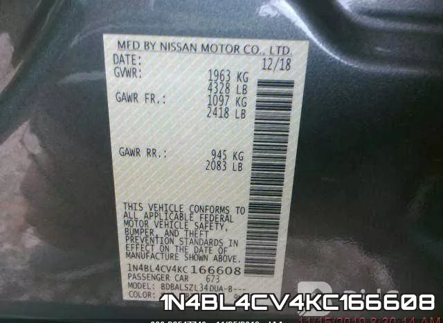 1N4BL4CV4KC166608 фото 10