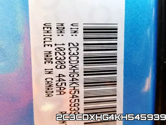 2C3CDXHG4KH545939 фото 2