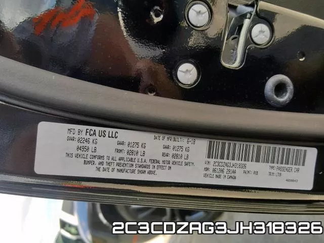 2C3CDZAG3JH318326 фото 2