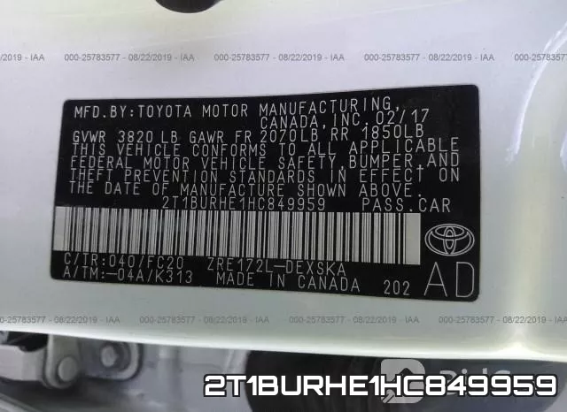 2T1BURHE1HC849959 фото 10