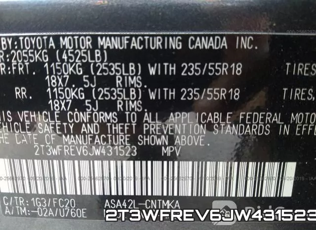 2T3WFREV6JW431523 фото 10