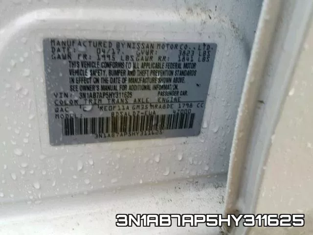 3N1AB7AP5HY311625 фото 2