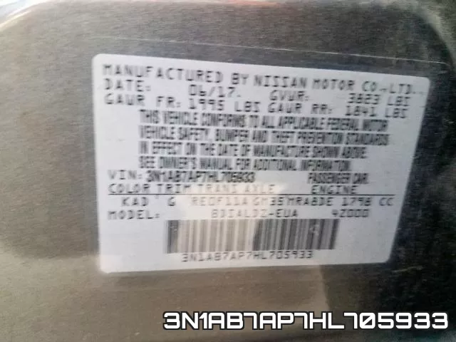 3N1AB7AP7HL705933 фото 2