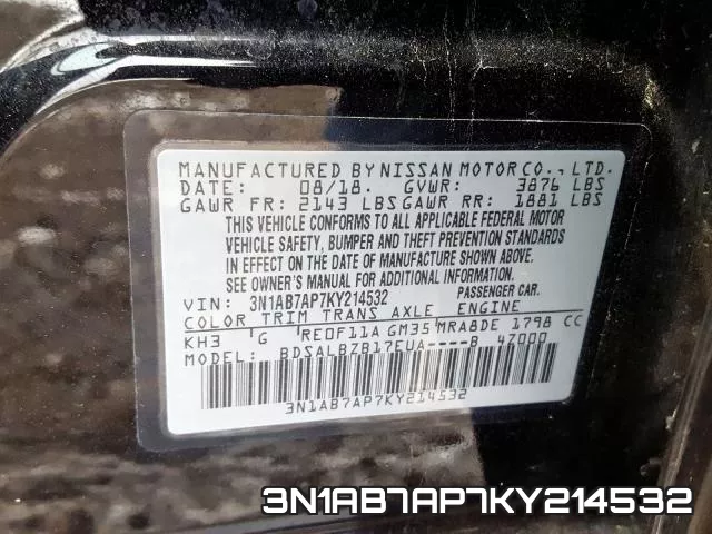 3N1AB7AP7KY214532 фото 2