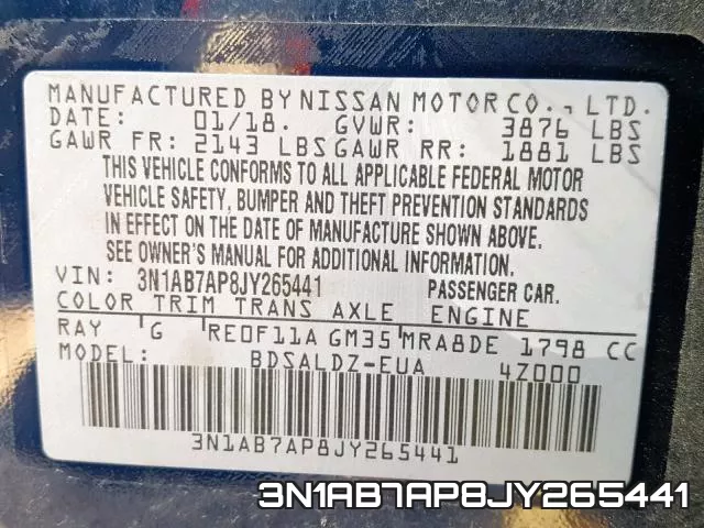 3N1AB7AP8JY265441 фото 2