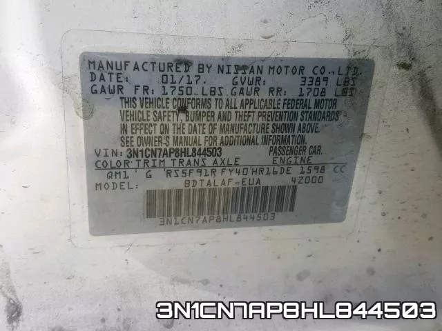 3N1CN7AP8HL844503 фото 2