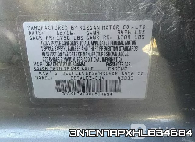 3N1CN7APXHL834684 фото 9