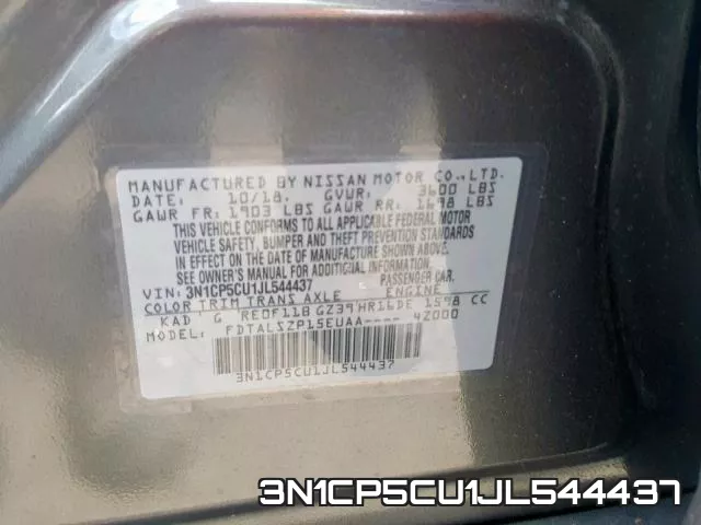 3N1CP5CU1JL544437 фото 2