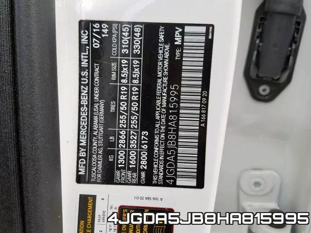 4JGDA5JB8HA815995 фото 2