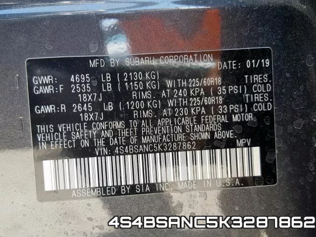 4S4BSANC5K3287862 фото 2