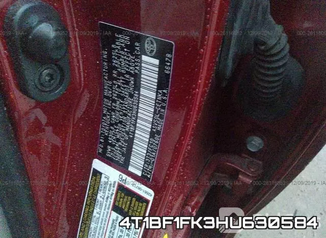 4T1BF1FK3HU630584 фото 10
