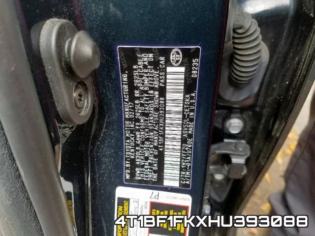 4T1BF1FKXHU393088 фото 2