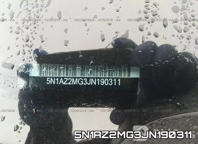 5N1AZ2MG3JN190311 фото 10