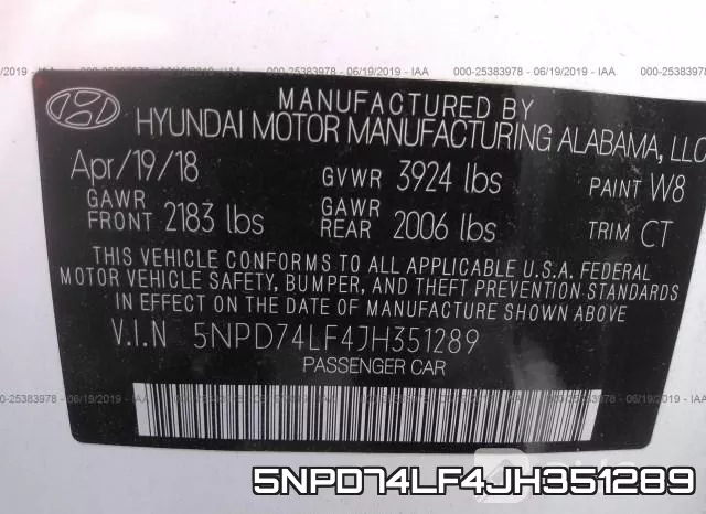 5NPD74LF4JH351289 фото 10
