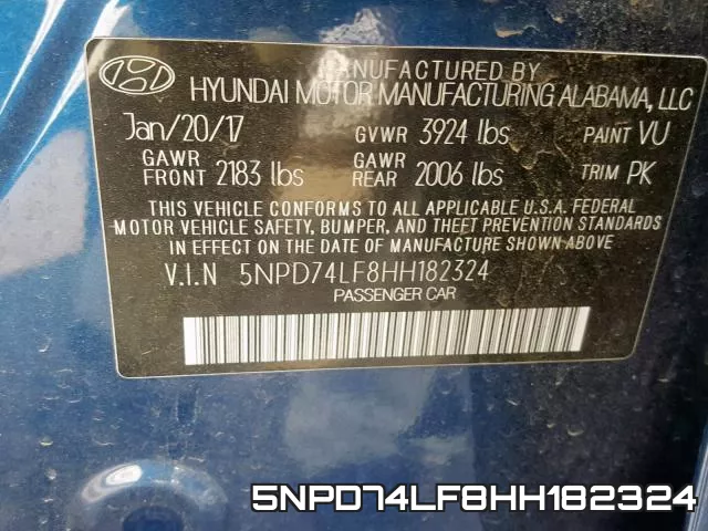 5NPD74LF8HH182324 фото 2