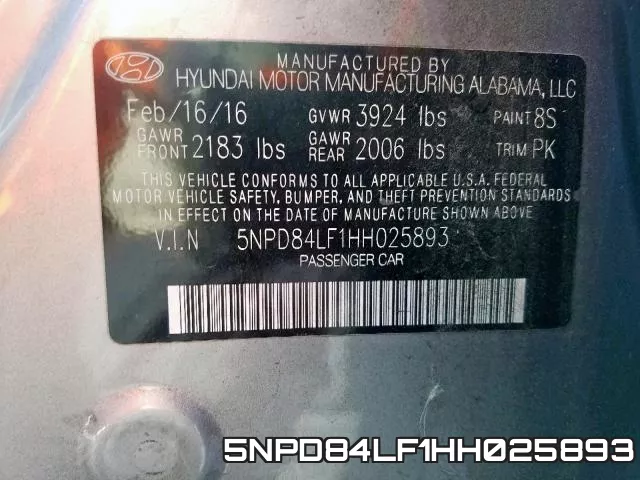 5NPD84LF1HH025893 фото 2