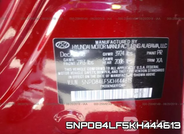 5NPD84LF5KH444613 фото 10