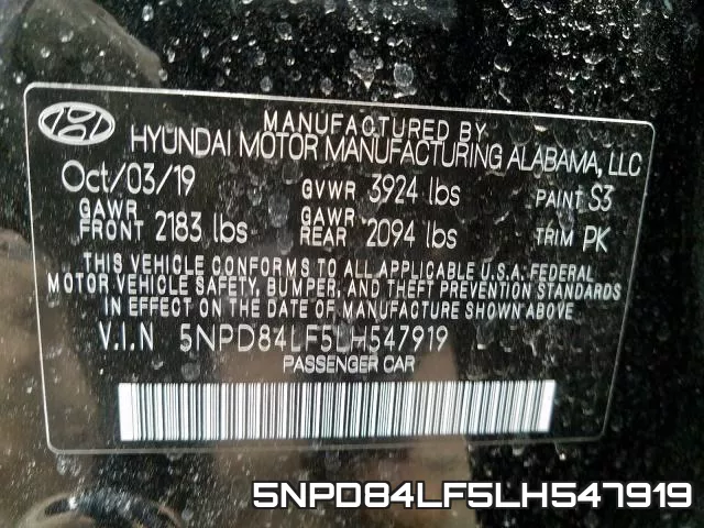 5NPD84LF5LH547919 фото 2