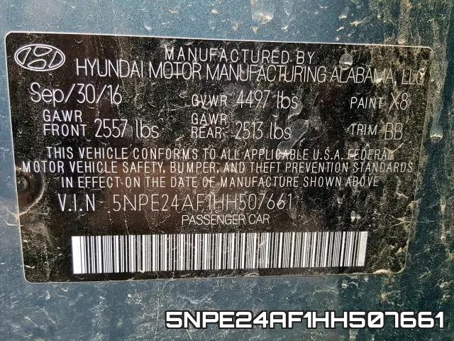 5NPE24AF1HH507661 фото 2