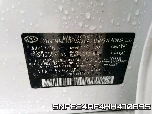 5NPE24AF4HH470895 фото 2