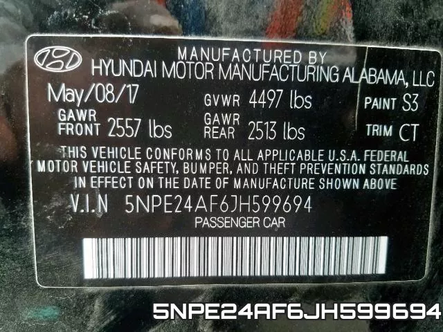 5NPE24AF6JH599694 фото 2