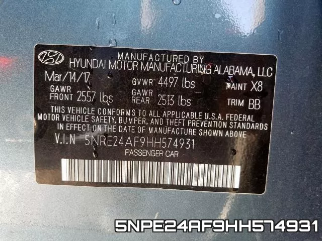5NPE24AF9HH574931 фото 2