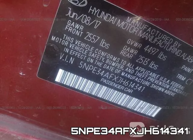 5NPE34AFXJH614341 фото 10