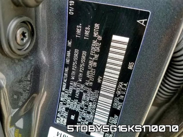 5TDBY5G16KS170070 фото 2