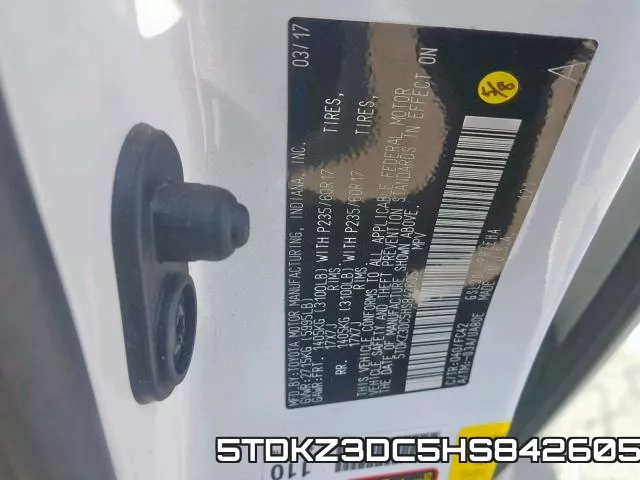 5TDKZ3DC5HS842605 фото 2