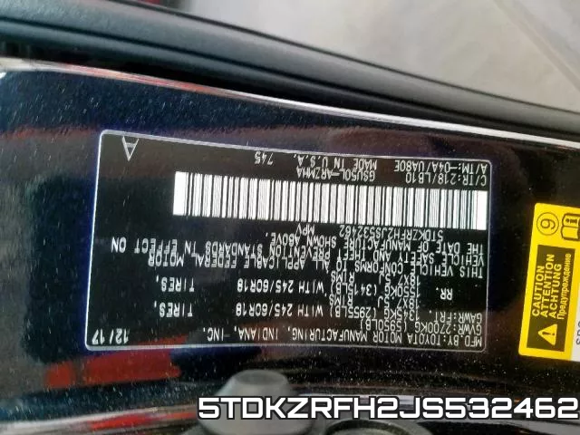 5TDKZRFH2JS532462 фото 2